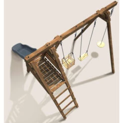 Balançoire Objectif Nature 3 Agrès Et Toboggan Fleur -Pas Cher Clair Jardin Magasin 29411683 3