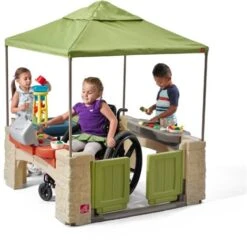 Step2 All Around Speelpatio Maison Enfant Patio En Plastique Pour Enfants Avec Cuisine Et Accessoires Comprend Table De Jeu Sable Et Eau -Pas Cher Clair Jardin Magasin 30160395 5