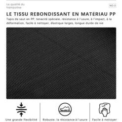 6FT Trampoline De Jardin Enfants Et Adultes Jeux D'Extérieur Ø 183 Cm Noir Et Bleu Avec Filet De Sécurité Couverture De Protection -Pas Cher Clair Jardin Magasin 30326905 4