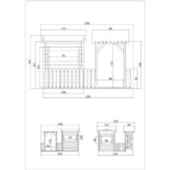 Maison En Bois Avec Abri Et Terrasse Pour Enfants - Cabane Enfant Exterieur -Maisonnette En Bois Pour Enfants - Cabane Bois Enfant - Maison Enfant Exterieur - TIMBELA M505+M080M -Pas Cher Clair Jardin Magasin 30525317 3