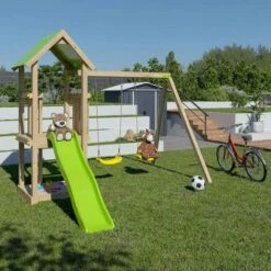 Aire De Jeux Bois 1,90 M EASY XPERIENCE - 6 Enfants -Pas Cher Clair Jardin Magasin 31580175 3