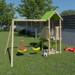 Aire De Jeux Bois 1,90 M EASY XPERIENCE - 6 Enfants -Pas Cher Clair Jardin Magasin 31580175 5