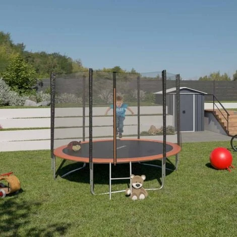 Trampoline Ø 2,44 M Avec Filet De Sécurité Et échelle 1 Trampoline Ø 2,44 M Avec Filet De Sécurité Et échelle