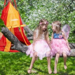 Relaxdays Tente Pour Balançoire En Nid 110 Cm Accessoire Jardin Siège Rond Revêtement, Rouge-orange -Pas Cher Clair Jardin Magasin 31796708 5