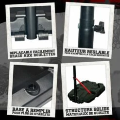 Panier De Basket Sur Pied Mobile Phoenix - Bumber - Hauteur Réglable De 1m65 à 2m20 -Pas Cher Clair Jardin Magasin 32156019 4