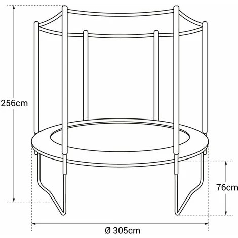 Pack Premium Trampoline 305cm Réversible Vert / Bleu ADELAÏDE + Filet, échelle, Bâche Et Kit D'ancrage 4 Pack Premium Trampoline 305cm Réversible Vert / Bleu ADELAÏDE + Filet, échelle, Bâche Et Kit D'ancrage – Image 4