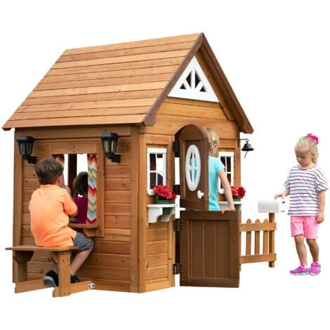 Backyard Discovery Aspen Maison Enfant En Bois Maison De Jeux Pour L'extérieur / Jardin Maisonnette / Cabane De Jeu Avec Cuisine Et Accessoires 2 Backyard Discovery Aspen Maison Enfant En Bois Maison De Jeux Pour L'extérieur / Jardin Maisonnette / Cabane De Jeu Avec Cuisine Et Accessoires – Image 2