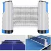 Filet De Ping Pong, Filet De Tennis De Table Rétractable Ping Pang Net Table Tennis Net Réglable Portable Pour Intérieur Et Extérieur, Gris