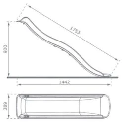 Glissière De Toboggan Avec Vague En PEHD Tweeb 175cm -Pas Cher Clair Jardin Magasin 34261355 4