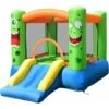 COSTWAY Château Gonflable/Aire De Jeux Pour Enfants Avec Cercle Panier De Basket-ball Toboggan Et Kit De Réparation Souffleur Non-inclus