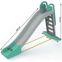 GLISS Grand Toboggan Extérieur Avec Glisse 240 Cm Enfants Gris -Pas Cher Clair Jardin Magasin 34700875 4