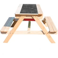 Sunny Dual Top 2.0 Table Sable Et Eau / Pique Nique En Bois Table D'eau Avec Couvercle & Boîtes De Rangement Rouges Table De Jeu Enfant à Eau Pour Le Jardin -Pas Cher Clair Jardin Magasin 34717025 2