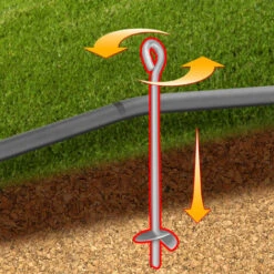 Kangui - Kit Ancrage Au Sol - 4 Sardines De Fixation Et Sangles - Adaptable - Universel -Pas Cher Clair Jardin Magasin 3502209 2