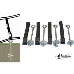 Kangui - Kit Ancrage Au Sol - 4 Sardines De Fixation Et Sangles - Adaptable - Universel -Pas Cher Clair Jardin Magasin 3502209 5