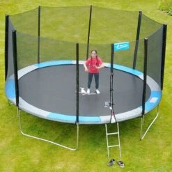 Kangui - Trampoline Rond Ø300cm Avec Filet, échelle, Bâche Et Kit D'ancrage - RALLI 300 -Pas Cher Clair Jardin Magasin 3591836 3