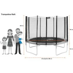 Kangui - Trampoline Rond Ø360cm Avec Filet, échelle, Bâche Et Kit D'ancrage - RALLI 360 6 Kangui - Trampoline Rond Ø360cm Avec Filet, échelle, Bâche Et Kit D'ancrage - RALLI 360 -Pas Cher Clair Jardin Magasin 3591837 3