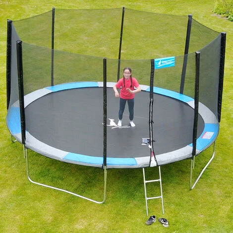 Kangui - Trampoline Rond Ø360cm Avec Filet, échelle, Bâche Et Kit D'ancrage - RALLI 360 4 Kangui - Trampoline Rond Ø360cm Avec Filet, échelle, Bâche Et Kit D'ancrage - RALLI 360 – Image 4