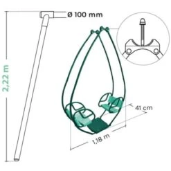 Siège Balancelle 2 Enfants- Pour Portique De 2,22m -Pas Cher Clair Jardin Magasin 36988763 3