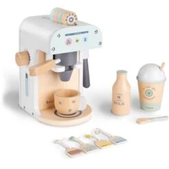 Cafetière En Bois Pour Enfants Et Bébés, Jouets D'imitation Montessori, Jeu éducatif, Accessoires Divers, Avec Capsules Et Tasses.