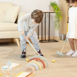 Mini-golf En Bois, Jouets Montessori Pour Garçons Et Filles, Multicolores, Différentes Parties -Pas Cher Clair Jardin Magasin 37086780 2