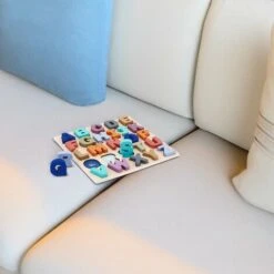 Puzzle De Lettres En Bois, Jouets éducatifs Montessori Pour Enfants Et Bébés, Design Multicolore, Pièces Qui S'emboîtent. -Pas Cher Clair Jardin Magasin 37086784 3