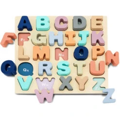 Puzzle De Lettres En Bois, Jouets éducatifs Montessori Pour Enfants Et Bébés, Design Multicolore, Pièces Qui S'emboîtent. -Pas Cher Clair Jardin Magasin 37086784 5