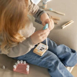 Mallette De Médecin En Bois, Jouets éducatifs D'imitation Pour Garçons Et Filles, , 18 Accessoires -Pas Cher Clair Jardin Magasin 37144192 2