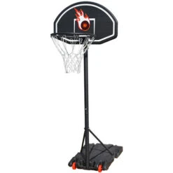 SiFree®Panier De Basket Sur Pied Réglable En Hauteur -7353246cm -NOIR -Pas Cher Clair Jardin Magasin 37289609 4