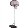 Yaheetech Panier De Basket Adulte Hauteur Réglable 304-353 Cm Panier De Basketball Mural Sur Pied Avec Poteau Panneau Rouge