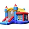 COSTWAY Château Gonflable Multifonctions Avec Toboggan Fosse à Balle Kit De Réparation Sac Intérieur/Extérieur Souffleur Non- Inclus