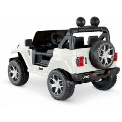 Voiture électrique 12V Pour Enfant - JEEP Wrangler Rubicon 2 Roues Motrices, Blanche, 1 Place, Avec Autoradio, Télécommande, MP3, Port USB / Carte SD, Prise Jack Et Phares Fonctionnels -Pas Cher Clair Jardin Magasin 40025321 2