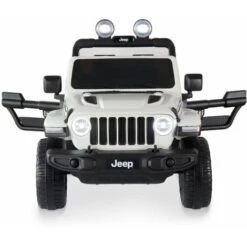 Voiture électrique 12V Pour Enfant - JEEP Wrangler Rubicon 2 Roues Motrices, Blanche, 1 Place, Avec Autoradio, Télécommande, MP3, Port USB / Carte SD, Prise Jack Et Phares Fonctionnels -Pas Cher Clair Jardin Magasin 40025321 3