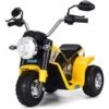 COSTWAY Moto Electrique Pour Enfants 6 V Moto Véhicule Electrique Pour Enfant à Partir De 3 à 8 Ans Capacité De Charge 20KG Vitesse : 3-4km/h Jaune
