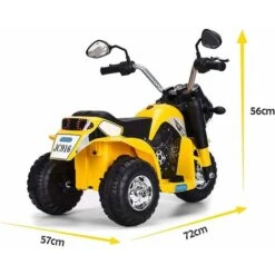 COSTWAY Moto Electrique Pour Enfants 6 V Moto Véhicule Electrique Pour Enfant à Partir De 3 à 8 Ans Capacité De Charge 20KG Vitesse : 3-4km/h Jaune -Pas Cher Clair Jardin Magasin 40257895 5