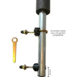 Un Poteau De Filet Standard Ø25mm Pour Trampolines De Jardin Avec Mousse Et Visserie (longueur Totale 221.5cm) -Pas Cher Clair Jardin Magasin 4083517 5