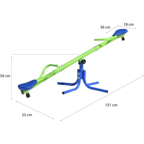 Balançoire D'Extérieur Jardin Portique Pour Enfant Plus De 3 Ans Outdoor Toys 151x33x56 Cm Cadre Métal Face à Face Siège 30 Kg 4 Balançoire D'Extérieur Jardin Portique Pour Enfant Plus De 3 Ans Outdoor Toys 151x33x56 Cm Cadre Métal Face à Face Siège 30 Kg – Image 4