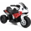 COSTWAY BMW Moto Electrique Pour Enfants 6 V 4Ah 1 Place, Moto à 3 Roues 3 Km/h Avec Phare Lumineux, Musiques, Pour Enfant 18-36 Mois Rouge