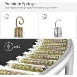 Songmics Trampoline Extérieur, TÜV Rheinland GS Certifica, Avec Échelle, Filet De Protection, Poteaux Recouverts, Diamètre 305cm, Noir Et Bleu, STR10FT -Pas Cher Clair Jardin Magasin 4327522 3