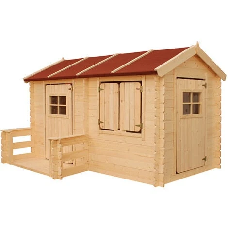 Cabane Enfant Exterieur 2.63m2 - Maisonnette En Bois Pour Enfants - Cabane Bois Enfant 241x184xH151cm - Maison Enfant Exterieur - Timbela M503 2 Cabane Enfant Exterieur 2.63m2 - Maisonnette En Bois Pour Enfants - Cabane Bois Enfant 241x184xH151cm - Maison Enfant Exterieur - Timbela M503 – Image 2