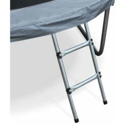 Trampoline Rond Ø 370cm Gris - Saturne Inner XXL – Trampoline De Jardin Avec Filet De Protection Intérieur. échelle. Bâche. Filet Pour Chaussures Et Kit D'ancrage -Pas Cher Clair Jardin Magasin 44639731 5