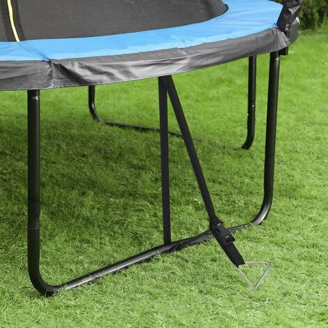 Songmics Piquets De Trampoline En Spirale, Kit D'ancrage Au Sol Avec Piquets En Fer Galvanisé, Sangles En Polyester, Boucles En ABS, SGN15IN 2 Songmics Piquets De Trampoline En Spirale, Kit D'ancrage Au Sol Avec Piquets En Fer Galvanisé, Sangles En Polyester, Boucles En ABS, SGN15IN – Image 2