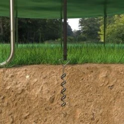 Songmics Piquets De Trampoline En Spirale, Kit D'ancrage Au Sol Avec Piquets En Fer Galvanisé, Sangles En Polyester, Boucles En ABS, SGN15IN 7 Songmics Piquets De Trampoline En Spirale, Kit D'ancrage Au Sol Avec Piquets En Fer Galvanisé, Sangles En Polyester, Boucles En ABS, SGN15IN -Pas Cher Clair Jardin Magasin 45295658 3