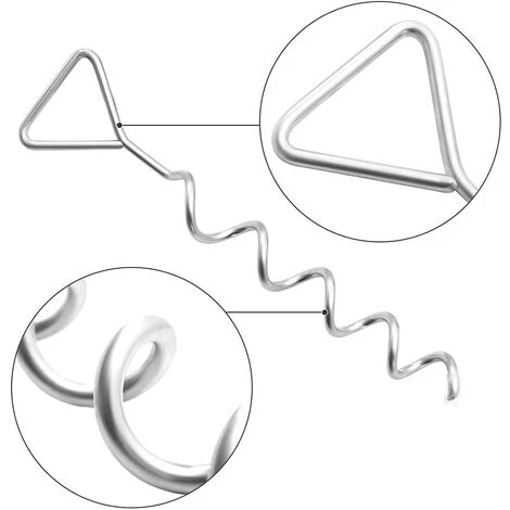 Songmics Piquets De Trampoline En Spirale, Kit D'ancrage Au Sol Avec Piquets En Fer Galvanisé, Sangles En Polyester, Boucles En ABS, SGN15IN 4 Songmics Piquets De Trampoline En Spirale, Kit D'ancrage Au Sol Avec Piquets En Fer Galvanisé, Sangles En Polyester, Boucles En ABS, SGN15IN – Image 4