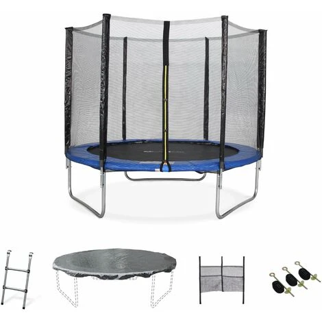 Trampoline 250cm - Pluton XXL Bleu - Avec Filet De Protection, échelle, Bâche, Filet Pour Chaussures, Kit D'ancrage, Trampoline De Jardin 250 Cm Qualité PRO Normes EU 2 Trampoline 250cm - Pluton XXL Bleu - Avec Filet De Protection, échelle, Bâche, Filet Pour Chaussures, Kit D'ancrage, Trampoline De Jardin 250 Cm Qualité PRO Normes EU – Image 2