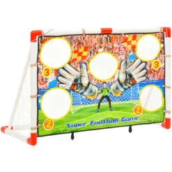 Ensemble De Buts De Football Enfant Avec Panneau 120x51x77,5 Cm VidaXL -Pas Cher Clair Jardin Magasin 46033144 2