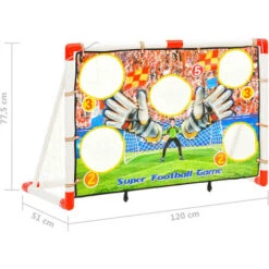 Ensemble De Buts De Football Enfant Avec Panneau 120x51x77,5 Cm VidaXL -Pas Cher Clair Jardin Magasin 46033144 3