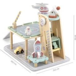 Parking En Bois Montessori, Avec Deux étages, Jouets Pour Enfants Pour Garçons Et Filles, Comprend 4 Voitures. -Pas Cher Clair Jardin Magasin 46949955 5