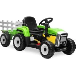 Tracteur Electrique Enfant GREENTRUCK 12V Batterie Rechargeable +3 Ans - Playkin