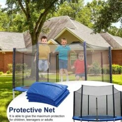 SPORTS Filet De Remplacement Pour Trampolines Filet De Sécurité Pour Trampolines Ø 183 Cm – 6 Barres Noir -Pas Cher Clair Jardin Magasin 47476672 5