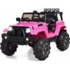 COSTWAY Voiture Électrique 12V Pour Enfants 3-7Ans, Jeep Électrique Pour Enfants Avec Télécommande 2.4G, Démarrage Progressif Rose